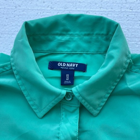 Old Navy Women Top Shirt Long Sleeve Collared Shirt Green Size XS - Picture 8 of 10